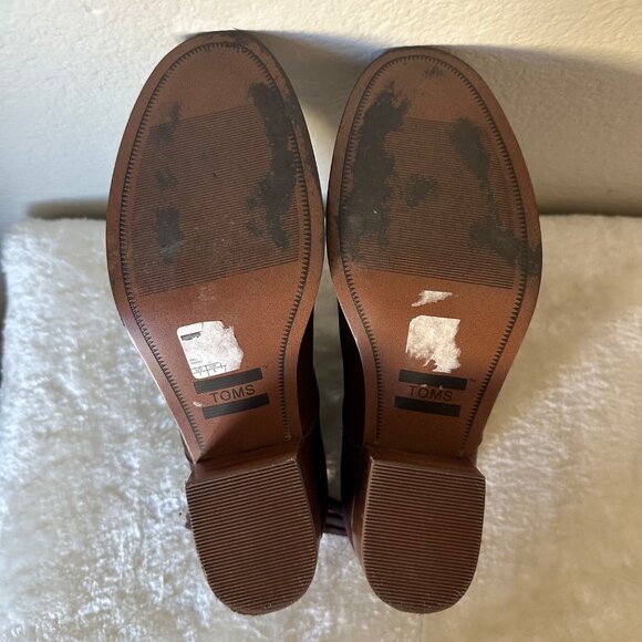 Toms Carpe Diem Ankle Boots Soft Leather Tassel Zip Back Closure Brown Sz 7 - Picture 8 of 15